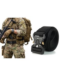 Nylon Tactical Belt Quick-Release for Outdoor Work Daily - Khaki