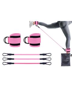 6Pcs Ankle Resistance Bands Ankle Bands for Working Out with Cuffs Resistance Bands -Pink