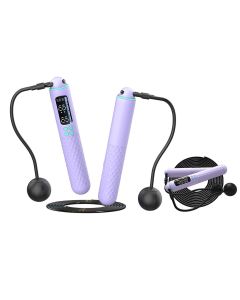 Smart Digital Jump Rope for Accurately Counts Jumps Sets Goals and Monitors Progress -White