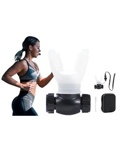 Respiratory Trainer Compact Lung Exercise Device Breathing Trainer -Black