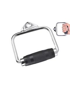 Single D Stirrup Handle with Rubber Grips for Cable Exercise Equipment