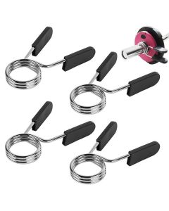 4 Pack 25mm Barbell Spring Clips Gym Weight Lifting Clamps for Dumbbell Bar Lock