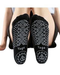 3 Pairs Cross Strap Round Toe Non-Slip Socks for Yoga Pilates and Barre