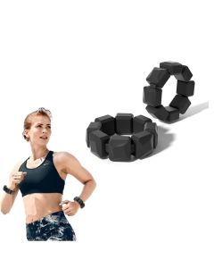 Pair of Silicone Wrist Ankle Weights Unisex Strength Training Set for Walking Running Gym Green