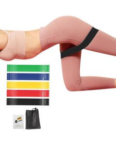 TPE Resistance Loop Exercise Bands for Fitness Strength Training Yoga and Home Gym Pink