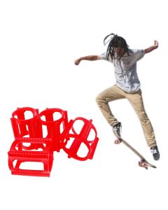 4 Pieces Skater Trick Trainers Silicone Skateboard Wheel Stop Covers Skater Skill Training Tools Black