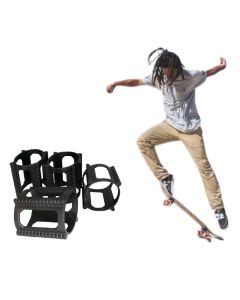 4 Pieces Skater Trick Trainers Silicone Skateboard Wheel Stop Covers Skater Skill Training Tools Red