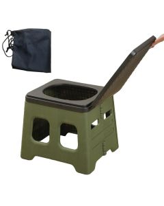 Portable Folding Toilet for Camping & Travel - Green
