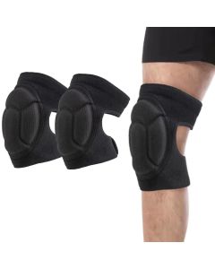 Pair of Knee Pads Anti-Slip Knee Protector Braces for Work Sports Grey - M