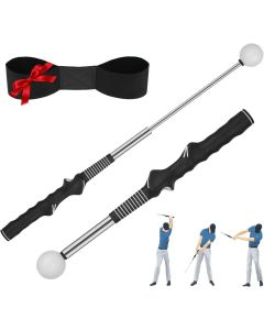 Retractable Golf Swing Training Aid Golf Grip Trainer Attachment for Chipping Hitting