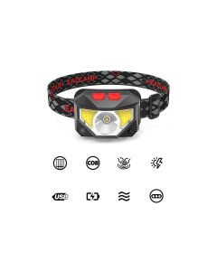 Rechargeable Motion Sensor LED Headlamp Head Torch Headlight