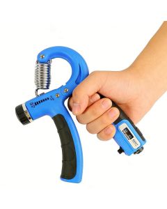 2PCS Adjustable Hand Grip Strengthener with Built-In Counter for Finger and Forearm Training Blue