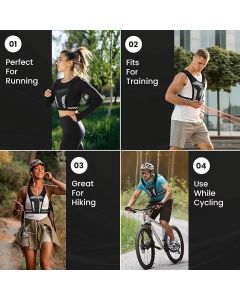 Reflective Running Vest One Size Mesh Lightweight Adjustable Breathable with Phone Pocket 1pc