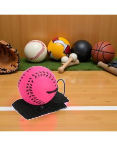 Rubber Wrist Elastic Ball Rope Swing Return Ball Exercise Reaction Rebound Ball Rose Red 1pc
