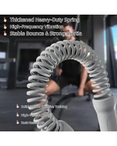 Battle Rope 2pc Cordless Portable Training Rope Fitness HIIT Muscle Exercise Black