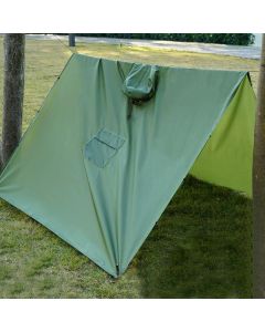 3 in 1 Portable Rain Poncho Waterproof Lightweight Emergency Raincoat with Pocket - Army Green