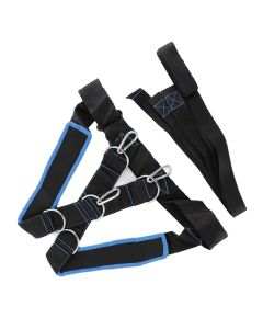 Speed Strength Training Sled Shoulder Harness Resistance Band Belt (Black + Blue)