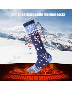 Heated Socks Rechargeable 5000mAh APP Remote Control Washable Winter (Blue)
