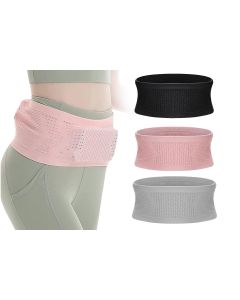 Invisible Running Waist Bag Belt Slim Running Belt Exercise Waist Belt Runner Belt for Running Walking Cycling Camping Gym -Gray / M