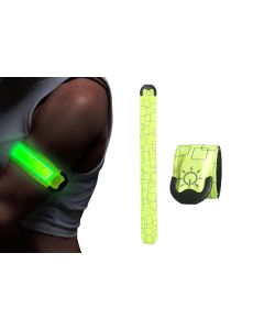LED Light-Up Armband Safety Belt Night Running Cycling Arm Band -Red