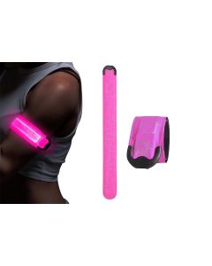 LED Light-Up Armband Safety Belt Night Running Cycling Arm Band -Blue