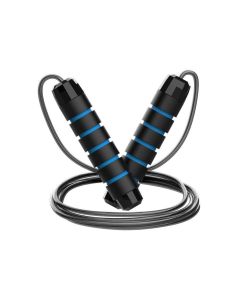 Adjustable Steel Jump Rope with Ball Bearings Foam Handles Tangle Free - Red