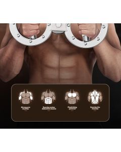 Adjustable Resistance Arm Trainer 8-12lbs for Boxing Fitness Combat Strength Training Figure-8 Design Ideal for Men’s Arm and Grip Workouts-Silver