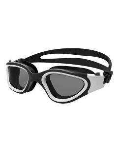 Adult Swimming Goggles Large Frame Anti-Fog UV Protection Silicone Waterproof Swim Glasses Mirrored Lens for Men and Women-Blue
