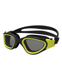 Adult Swimming Goggles Large Frame Anti-Fog UV Protection Silicone Waterproof Swim Glasses Mirrored Lens for Men and Women-White