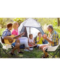 Compact Folding Chair Portable Camping Chair for Outdoor Activities - Beige