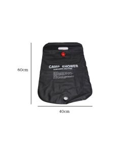 20L Solar Shower Bag Portable Outdoor Camping Water Storage Bag for Hiking Camping Bathing-Black