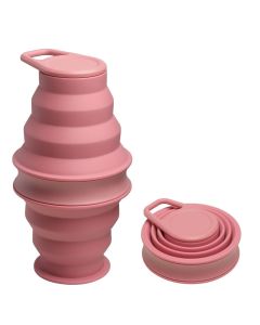 Foldable Water Cup Travel Silicone Sports Bottle Portable Collapsible Card Style Mug Gift - Light Green