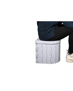 Portable Camping Toilet Folding Toilet for Adults with Lid -Gray