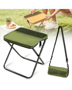 Portable Folding Stool for Hiking Camping and Fishing - Khaki S
