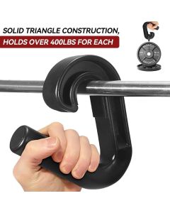 1 Pair Neutral Grip Pull Up Handles Ergonomic 45 90 Degree Barbell Grips Black
