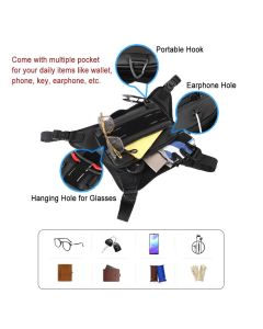 Running Chest Bag Reflective (Black)