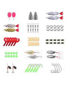 101Pcs Plastic Fishing Lures Tackle Prawn Shrimp Flathead Bream Cod Bass Lure Fishing Kit