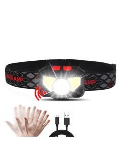 2Pcs Rechargeable LED Headlamp with Motion Sensor