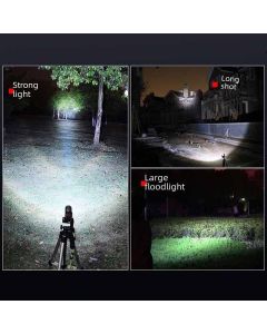 Aluminum Alloy Telescopic Flasight, Led Power Display/USB Charging/P70 Strong Light Flasight