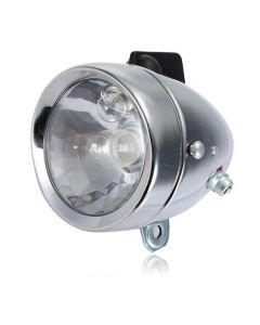 Bike Light Set, Cycling Dynamo Powered Headlight And Bike Tail Light(silver)