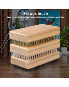3Pcs Ski Snowboard Wax Brush Nylon Brass Horsehair Polishing Maintenance