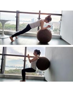 65cm Cotton Linen Yoga Ball Cover Protective Exercise Ball Skin Wrap Accessory