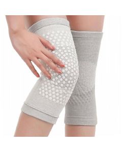 Self Heating Knee Pads Grey Compression Support Sleeves for Arthritis Joint relaxation Sports support 2 Pair M