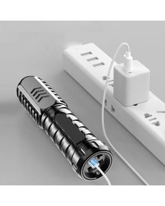 Camping Flashlight Multifunctional Rechargeable Flashlight for Outdoor - Gold