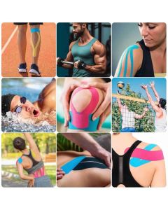 6x Athletic Elastic Physio Sports Kinesiology Rock Tape Muscle 5cmx5m