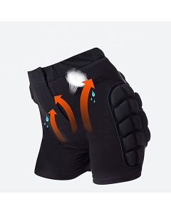 Impact-Resistant Hip Padded Shorts for Skiing and Snowboarding - XL
