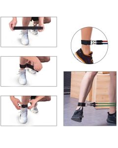 11pcs Resistance Band Set for Yoga Pilates and Fitness Exercises - 150lbs