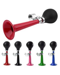 9inch Bicycle Air Horn Hooter Non-Electronic Retro Bike Bell Alarm Bugle Silicone - Black