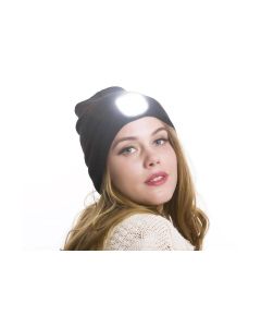 LED Beanie Hat USB Rechargeable LED Light Hat Winter Warm Knitted Hat Camping Workwear Hat with LED Light