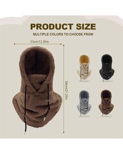 Ski Mask Winter Windproof Warm Uni Fleece Lined Face Cover Scarf (Green)